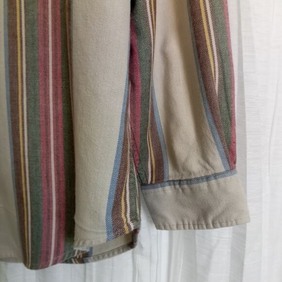 Vintage Tommy Hilfiger Crest Pocket Button Down Shirt SZ L Striped Cotton Collar - Picture 4 of 10